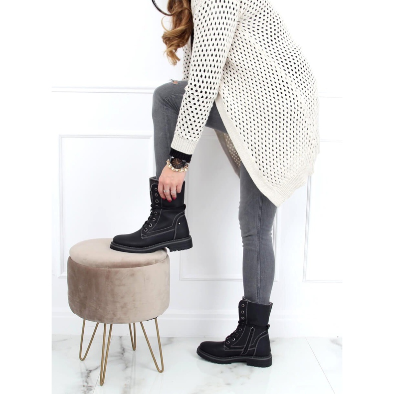 Muncitori cu șiret negru 4667 Negru 2