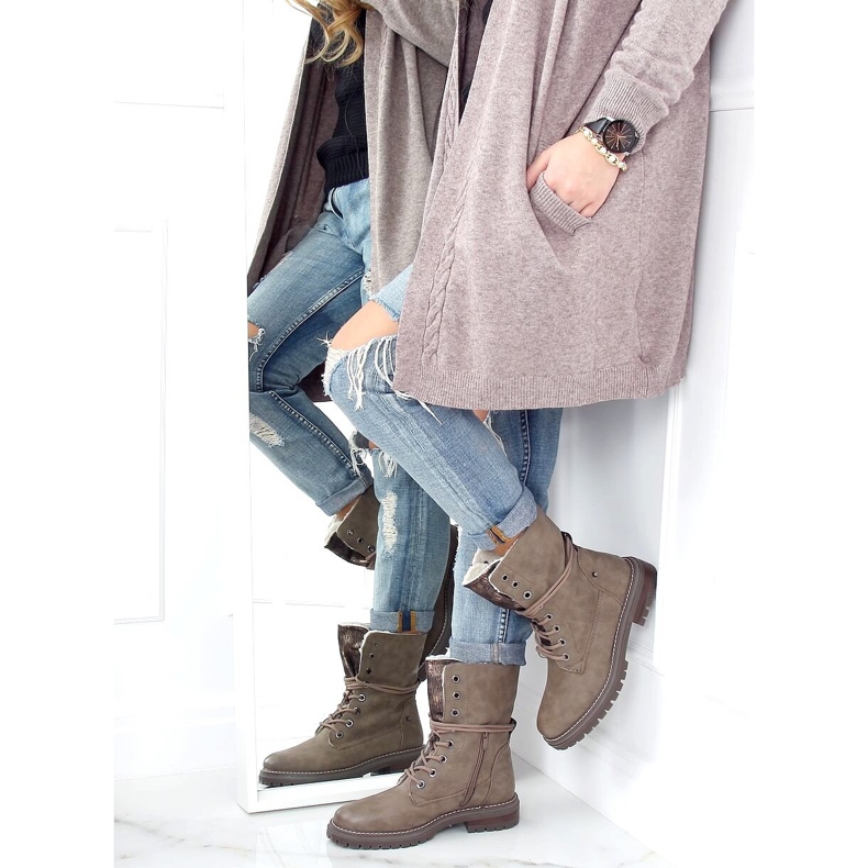 Muncitori cu cordon bej închis 4667 Kaki 1