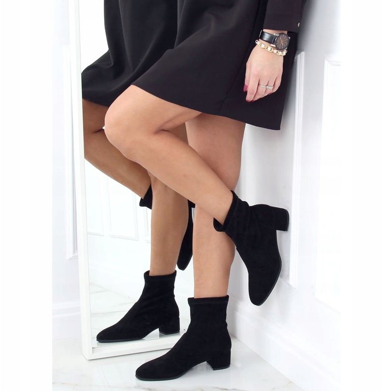 Cizme negre YK-103 Negre cu partea superioară moale negru 2