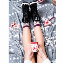 SHELOVET Cizme de zăpadă confortabile negru 1