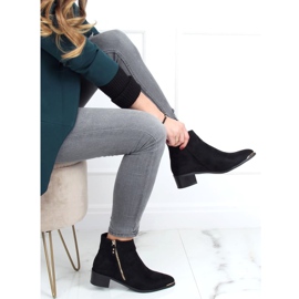 Cizme migdale negru piele de căprioară 88168-1 Negru 1