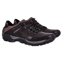 Bednarek Polish Shoes Încălțăminte de trekking din piele pentru bărbați Bednarek Black negru 2