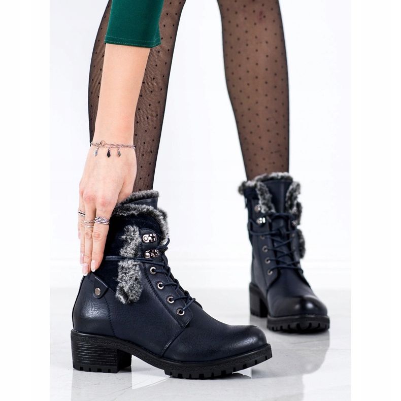 Super Mode Cizme bleumarin cu blană albastru 1 Super Mode Cizme bleumarin cu blană albastru 1