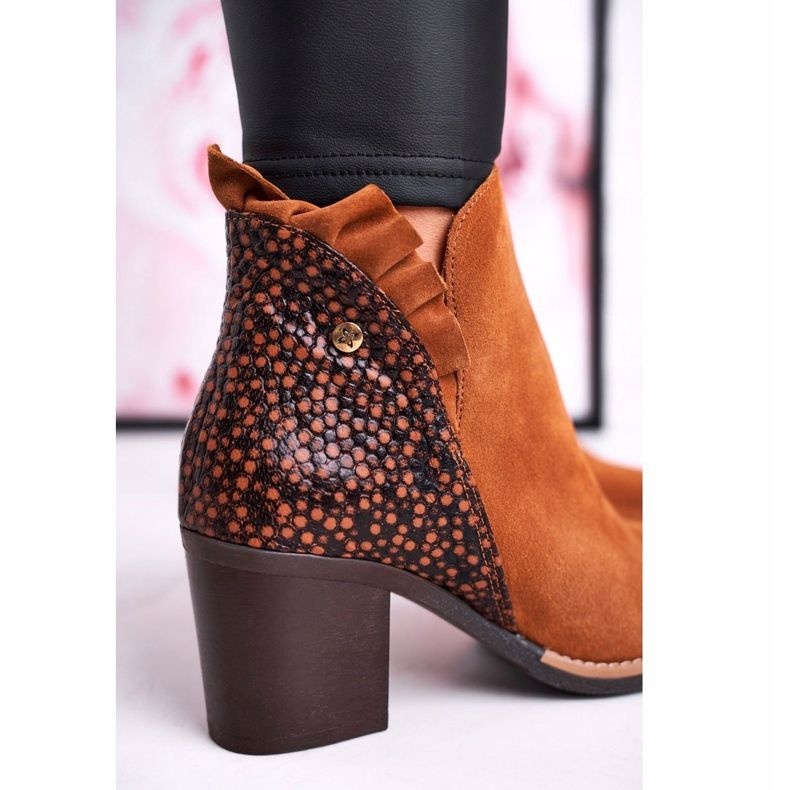 Cizme de piele pentru femei cu toc înalt Maciejka Red 04833 maro 1 Cizme de piele pentru femei cu toc înalt Maciejka Red 04833 maro 1