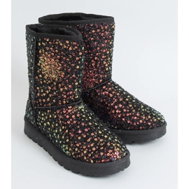 Cizme de zăpadă irizate BL177P Gold negru multicolor 1