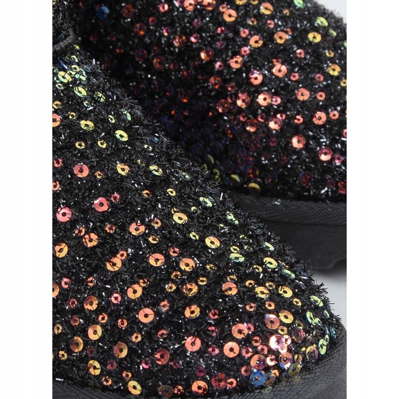 Cizme de zăpadă irizate BL177P Gold negru multicolor 2