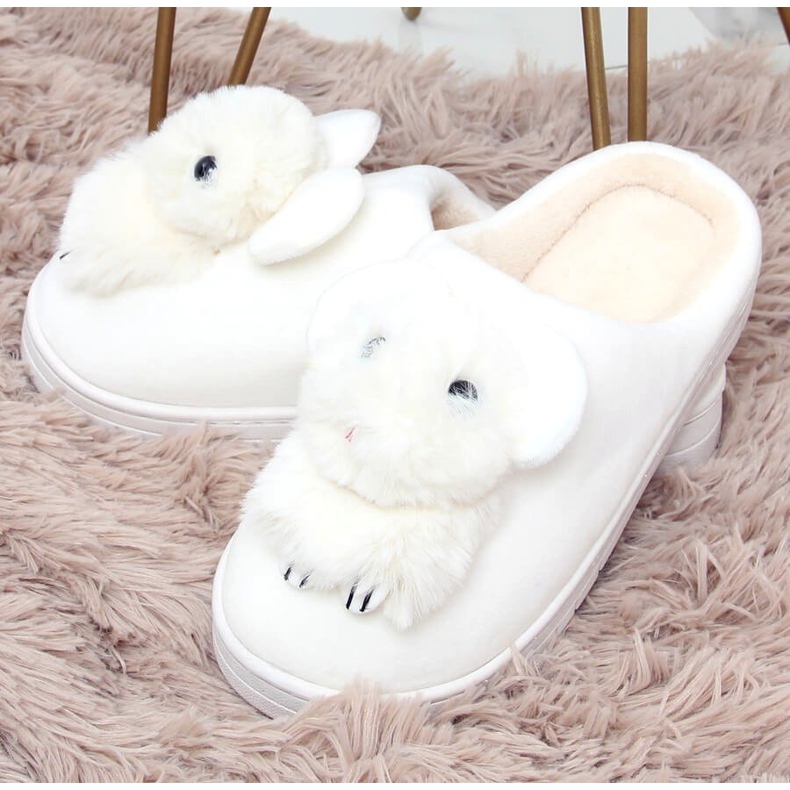 Papuci de damă albi MA02P Alb 1