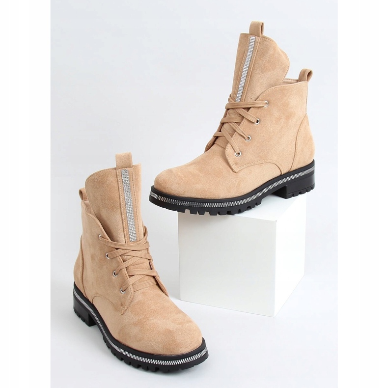 Cizme dama cu dantela bej NC1035 Kaki argint 1 Cizme dama cu dantela bej NC1035 Kaki argint 1