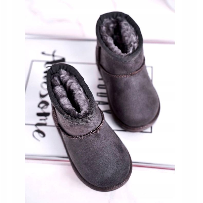 Cizme de zăpadă pentru copii pentru copii cald Gooby Grey gri 2