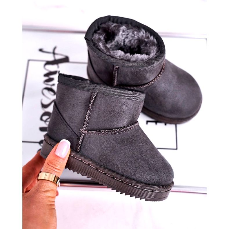 Cizme de zăpadă pentru copii pentru copii cald Gooby Grey gri 3