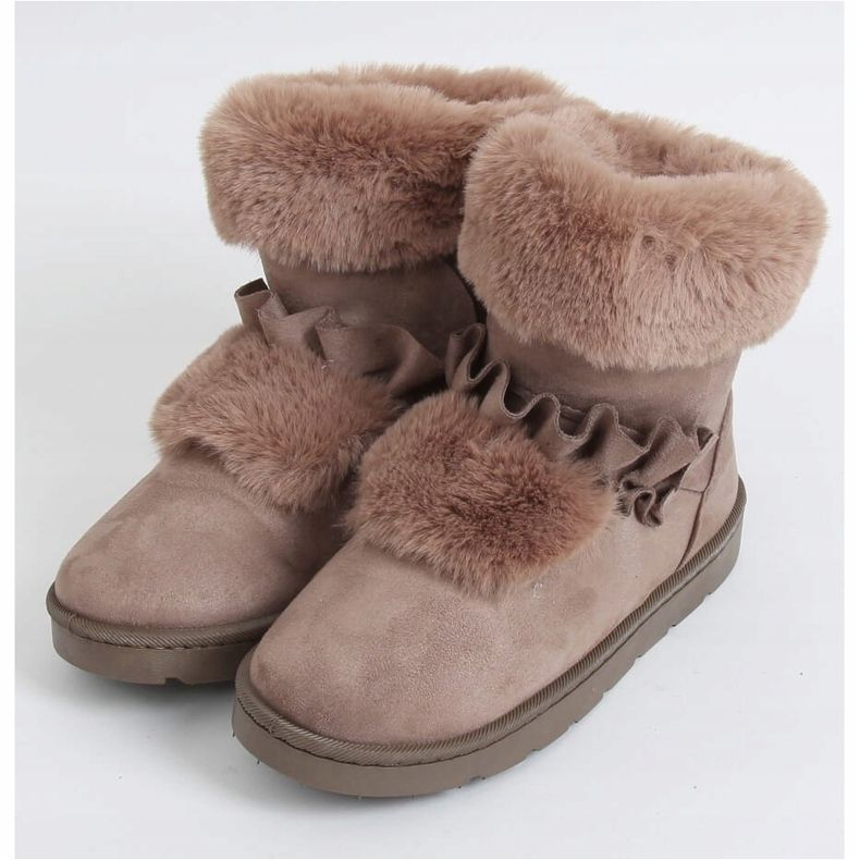 Cizme de zăpadă bej pentru femei A976 Kaki 1