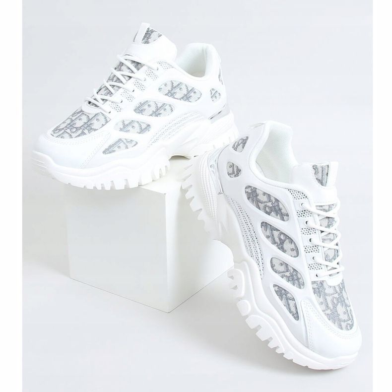 Încălțăminte sport de damă albă VL123 Albă gri 1