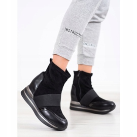 SHELOVET Cizme cu pană la modă negru 2