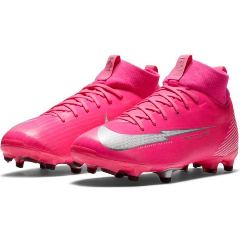 Pantofi de fotbal Nike Mercurial Superfly 7 Academy Mg Jr DB5609 611 multicolor roz 2