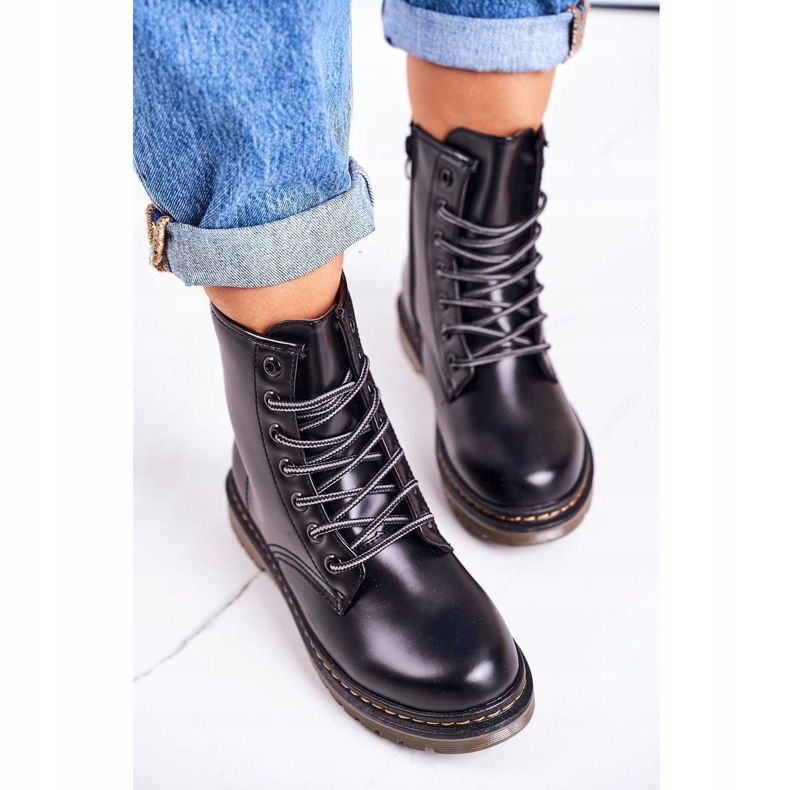 Cizme calde pentru femei Matt Black Thunder negru 3