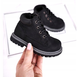 Apawwa Cizme negre pentru copii băieți Cizme Moa negru 3