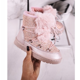 FRROCK Cizme de zăpadă pentru copii cu blană roz Minnie Mouse argint 2 FRROCK Cizme de zăpadă pentru copii cu blană roz Minnie Mouse argint 2