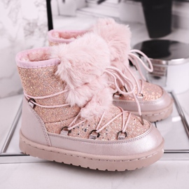 FRROCK Cizme de zăpadă pentru copii cu blană roz Minnie Mouse argint 1 FRROCK Cizme de zăpadă pentru copii cu blană roz Minnie Mouse argint 1