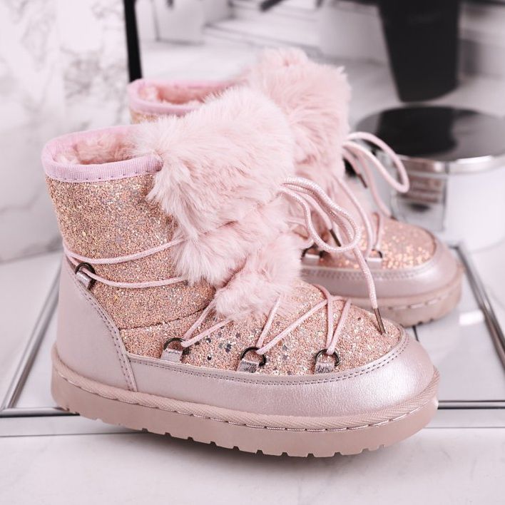 FRROCK Cizme de zăpadă pentru copii cu blană roz Minnie Mouse argint 1 FRROCK Cizme de zăpadă pentru copii cu blană roz Minnie Mouse argint 1