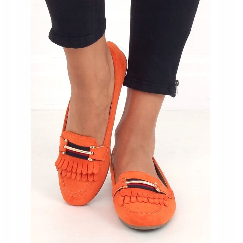 Mocasini dama portocalii 88-381 Orange portocale 1