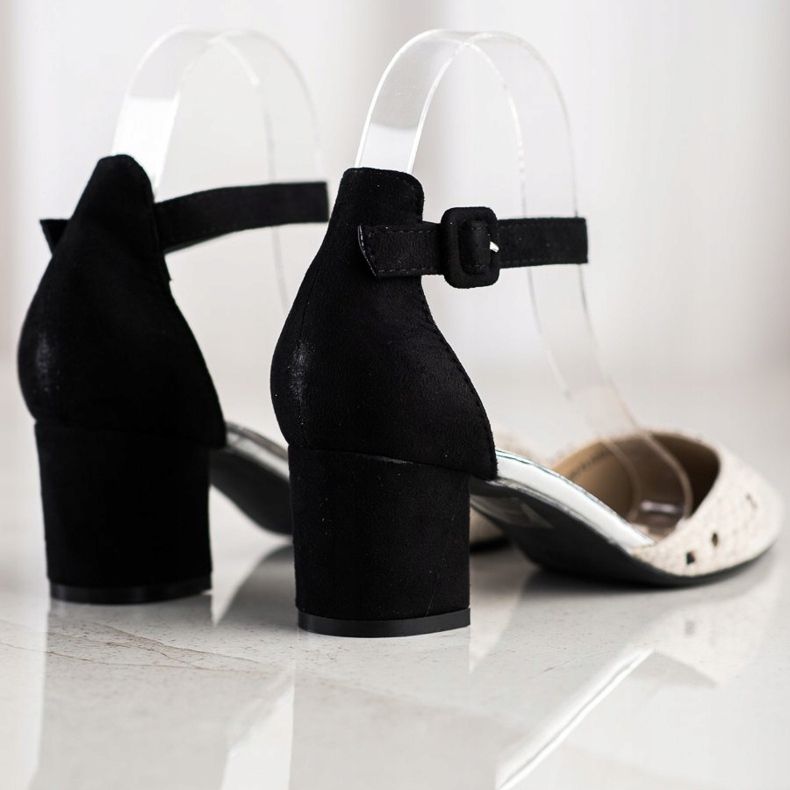 Goodin Pompe cu imprimeu de șarpe bej maro negru 1