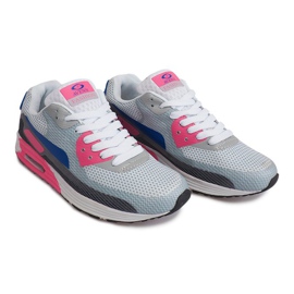 Pantofi sport pentru femei B49-1 Alb albastru roz gri 1