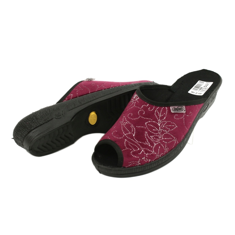 Pantofi de damă Befado pu 581D195 negru roșu multicolor 4