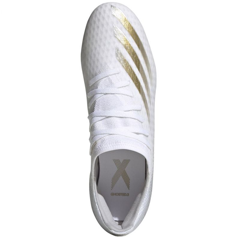 Ghete de fotbal Adidas X Ghosted.3 Mg M FW3543 alb, auriu de aur 1