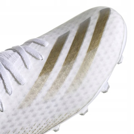 Ghete de fotbal Adidas X Ghosted.3 Mg M FW3543 alb, auriu de aur 2