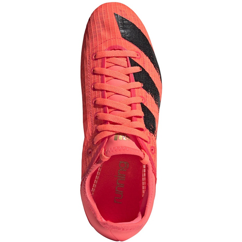 Încălțăminte de damă Adidas Sprintstar spikes FW9140 negru portocale 1
