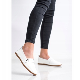 Slipon din piele VINCEZA alb 1