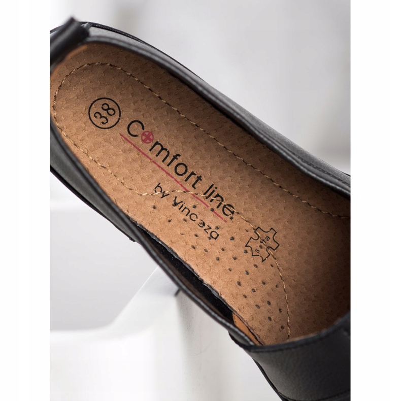 Slipon din piele VINCEZA negru 1