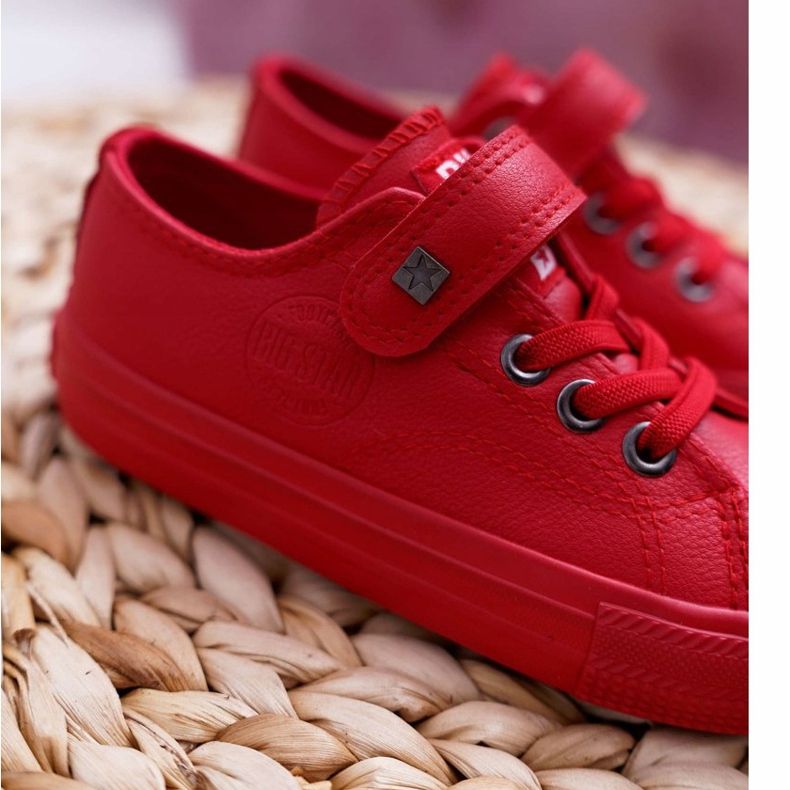 Adidași din piele pentru copii Big Star EE374036 Roșu roşu 2