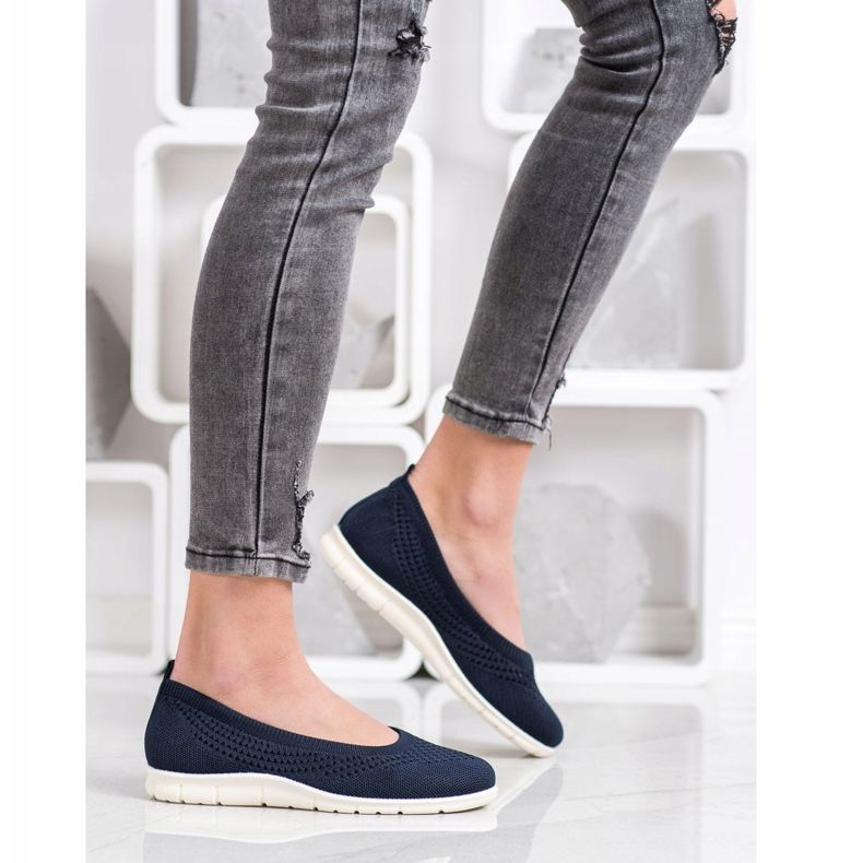 Goodin Slipons ajurati albastru marin 1