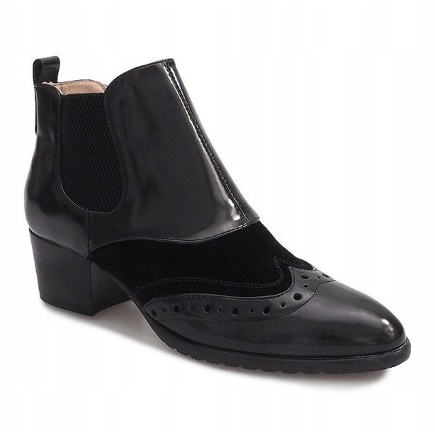 Pantofi lăcuți pe un stâlp 8582-1 Negru 1