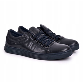 Bednarek Polish Shoes Încălțăminte din piele pentru bărbați Adidași Bednarek Blue Navy albastru 2