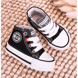 Adidași înalți pentru copii Cu fermoar Big Star HH374188 Negru 1