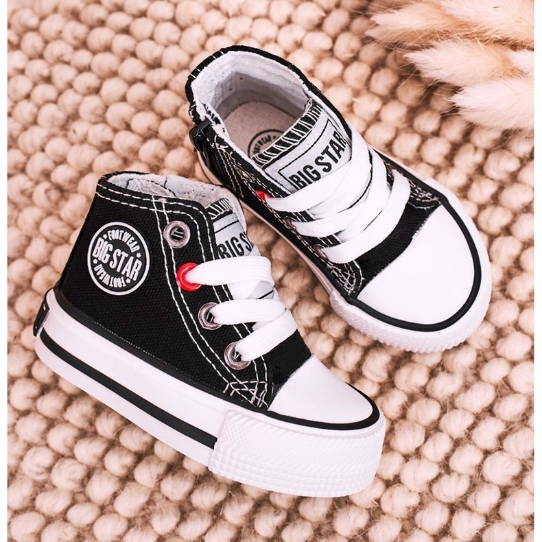 Adidași înalți pentru copii Cu fermoar Big Star HH374188 Negru 1