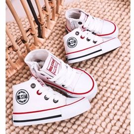Adidași înalți pentru copii Cu fermoar Big Star HH374187 Alb 1