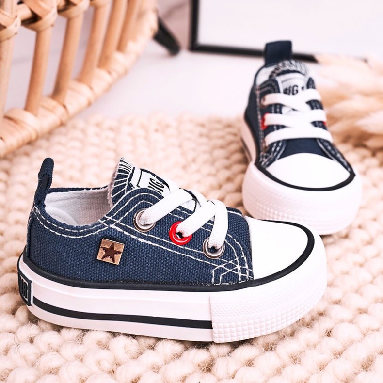 Adidași clasici pentru copii Big Star HH374195 Blue Navy albastru 1
