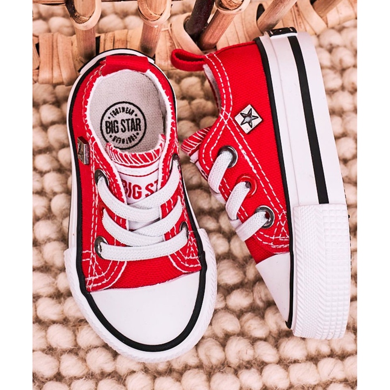 Adidași mici clasici pentru copii Big Star HH374196 Roșu roşu 1