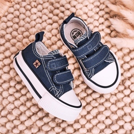 Adidași mici pentru copii cu velcro Big Star HH374201 Blue Navy albastru 2