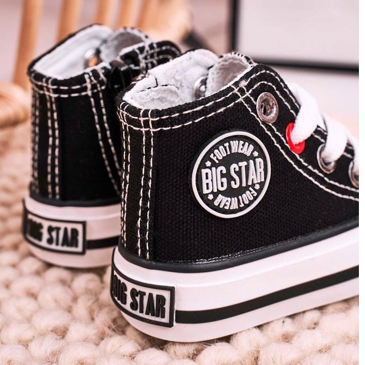 Adidași înalți pentru copii Cu fermoar Big Star HH374084 Negru 1