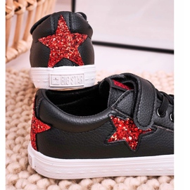 Adidași din piele pentru copii cu stea Big Star DD374105 negru 2