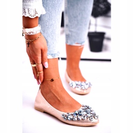 SEA Balerini pentru femei cu pietre de cristal aurii de aur 1