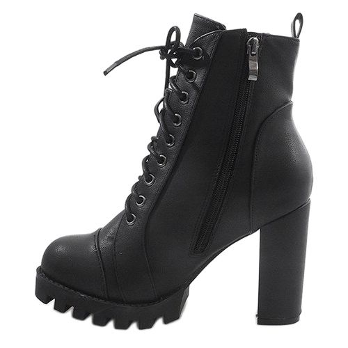 Tied Boots Workery 9102-1 Negru 2
