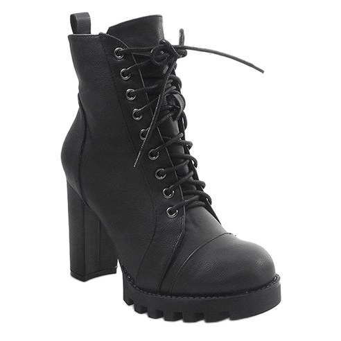 Tied Boots Workery 9102-1 Negru 1