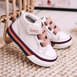 Apawwa Adidași pentru copii cu vârf alb și roz Baxter [„alb”, „roz”] 1