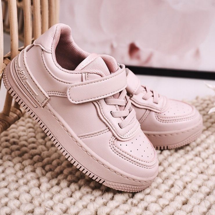 Apawwa Încălțăminte sport pentru copii cu velcro roz aerisit 2