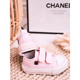Adidași mici pentru copii cu velcro Big Star HH374099 Roz 1